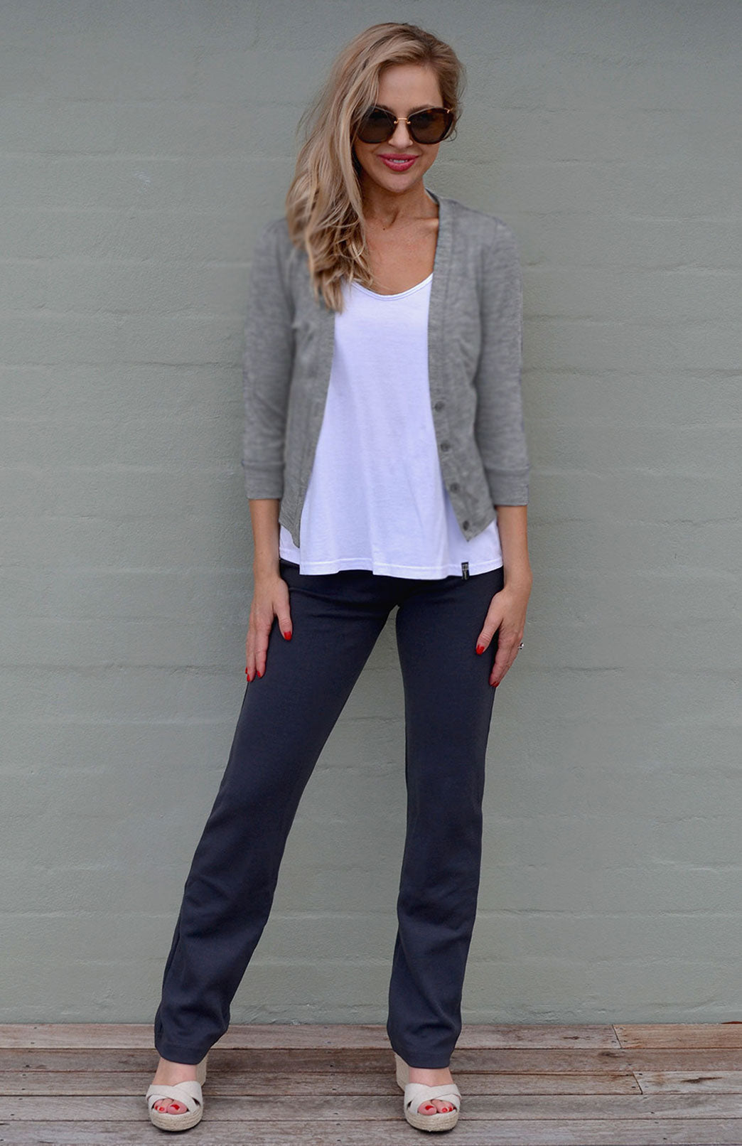 Light Gray Athletic/Casual Pants | Pink Chiffon Boutique