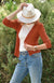 Cinnamon Women&#39;s Merino Wool Crop Cardigan with 3/4 Sleeves
