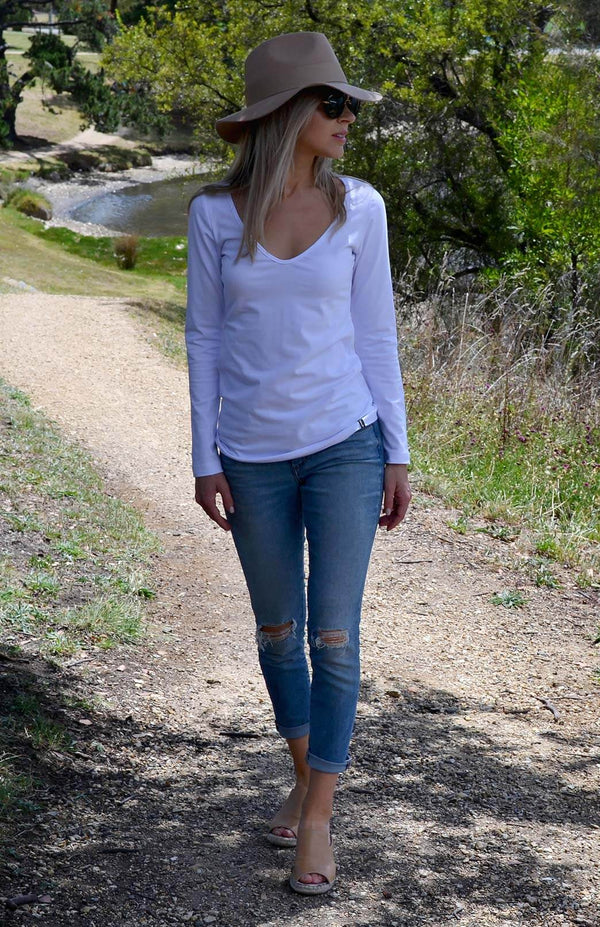 Courtney Top (Long Sleeve) - Organic Cotton - Smitten Merino