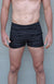 Black Grey Stripe Men&#39;s Merino Wool Boxer Shorts
