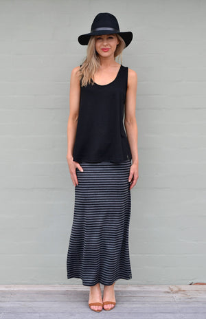 Pre Loved: Maxi Skirt - Merino/Modal (size 12)