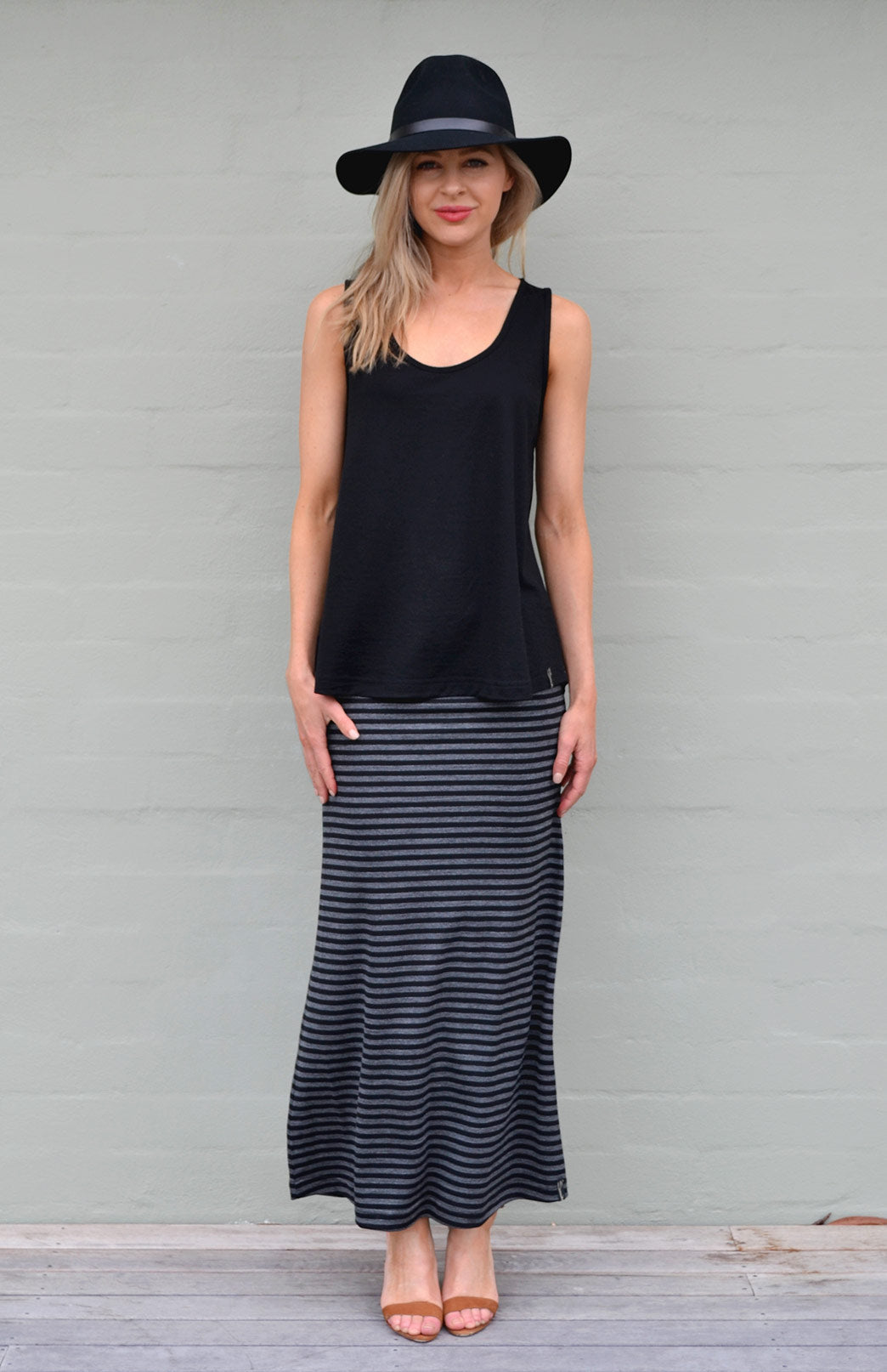 Pre Loved: Maxi Skirt - Merino/Modal (size 12) Women&#39;s Merino Wool Maxi Skirt
