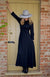 Black Women&#39;s Merino Wool 7/8 Sleeve Dress
