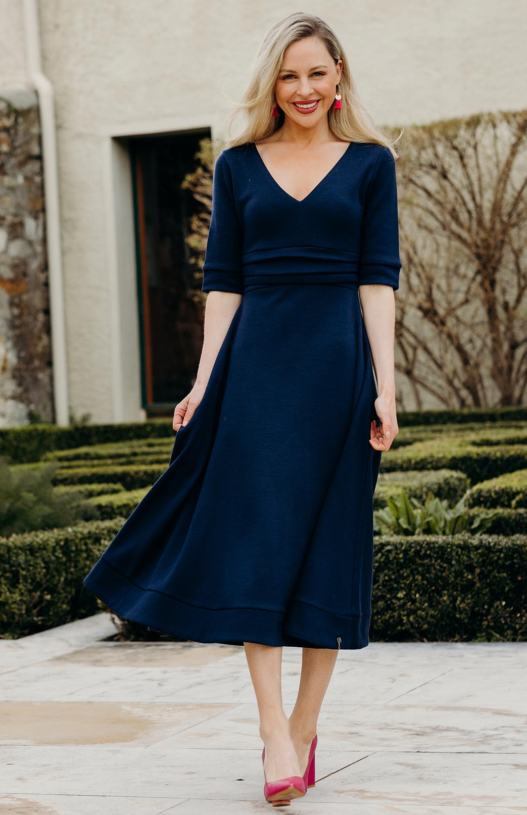 Classic navy clearance blue dress