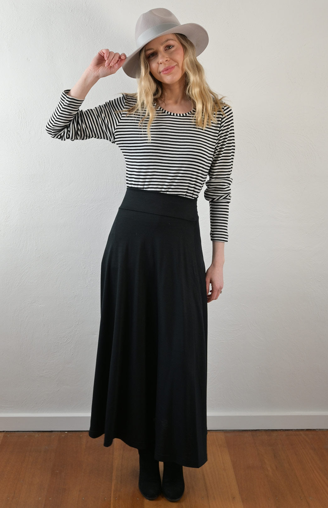 A line midi skirt wool hotsell