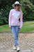 Pink Heart Women&#39;s Fine Knit Merino Wool Crew Neck Jumper with Heart
