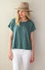 Sage Green Women&#39;s Merino Wool Boxy Tee
