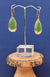 Pistachio Green Glass Drop Earrings
