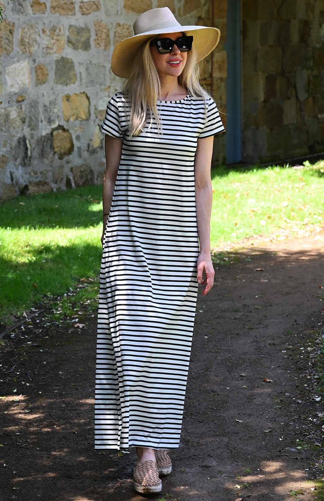 Women's Striped Maxi Dresses