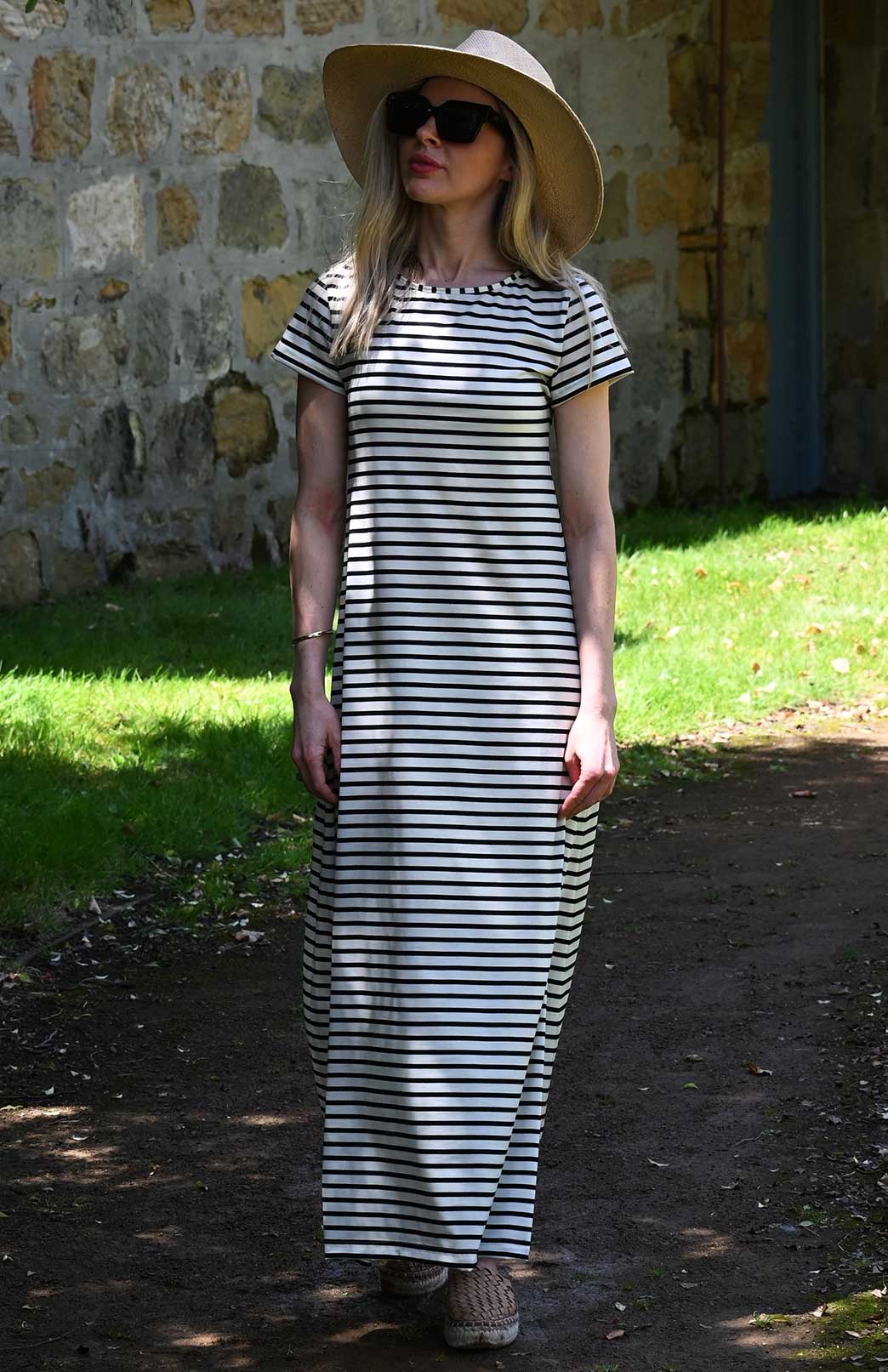 Merino wool maxi fashion dress