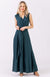 Black Women&#39;s Sleeveless Merino Wool Maxi Wrap Dress
