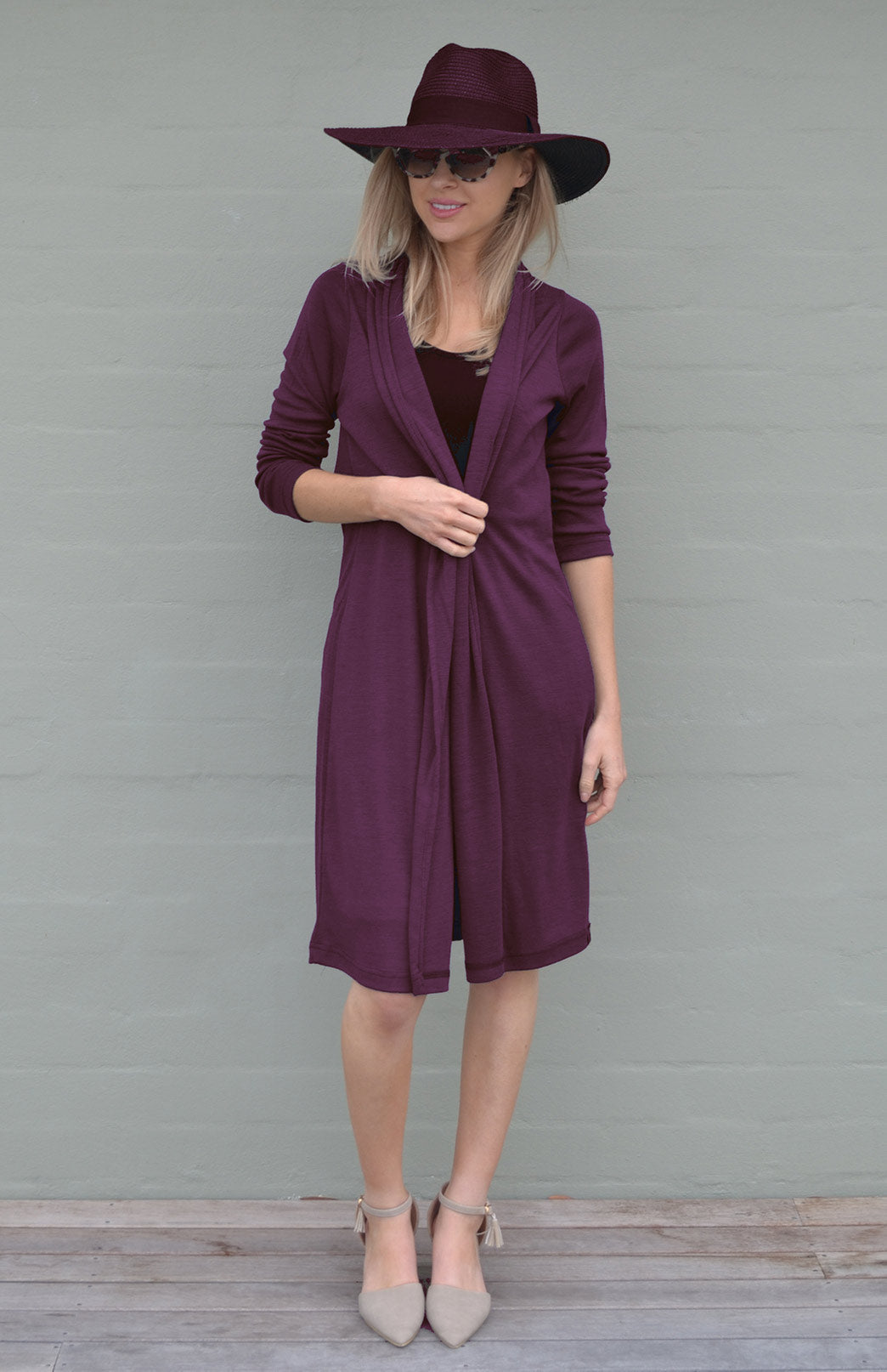 Women's Merino Wool Drape Cardigan