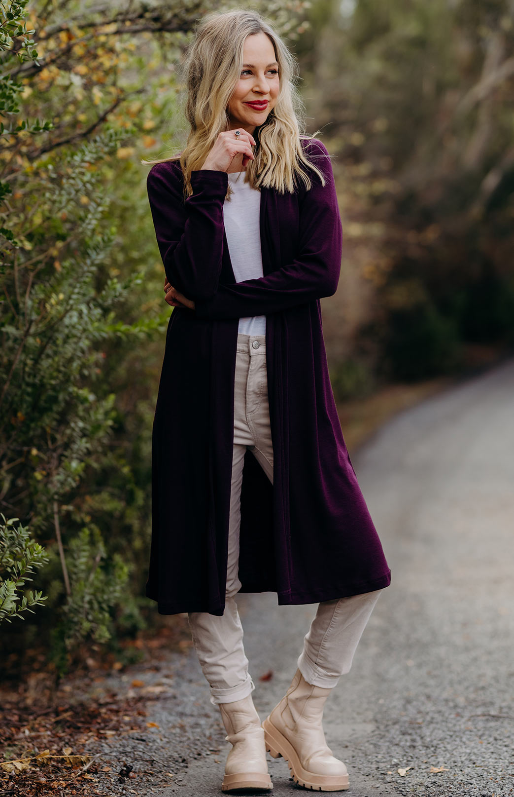 Merino wool long cardigan best sale