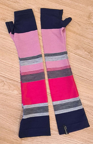 Rose Candy Pink & Navy Multi Stripe