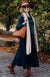 Steel Grey Women&#39;s Merino Wool Winter Weight A-Line Midi Skirt
