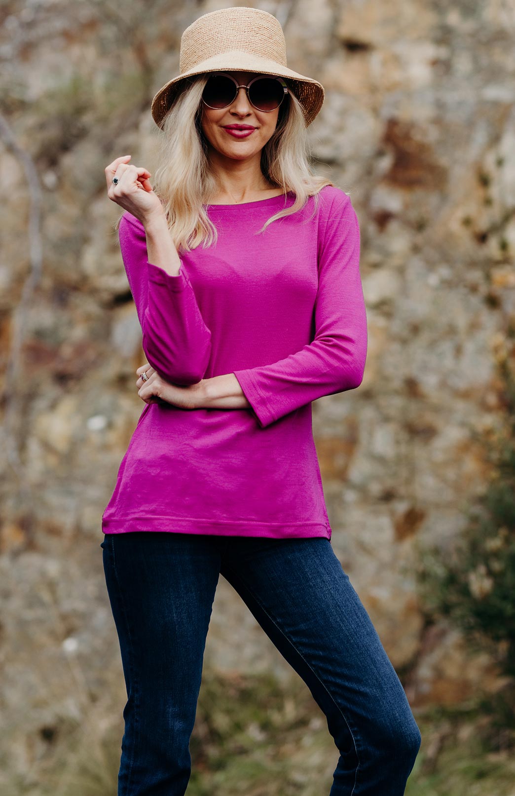LTS Tall Women's Pink Cotton Stripe Shirt
