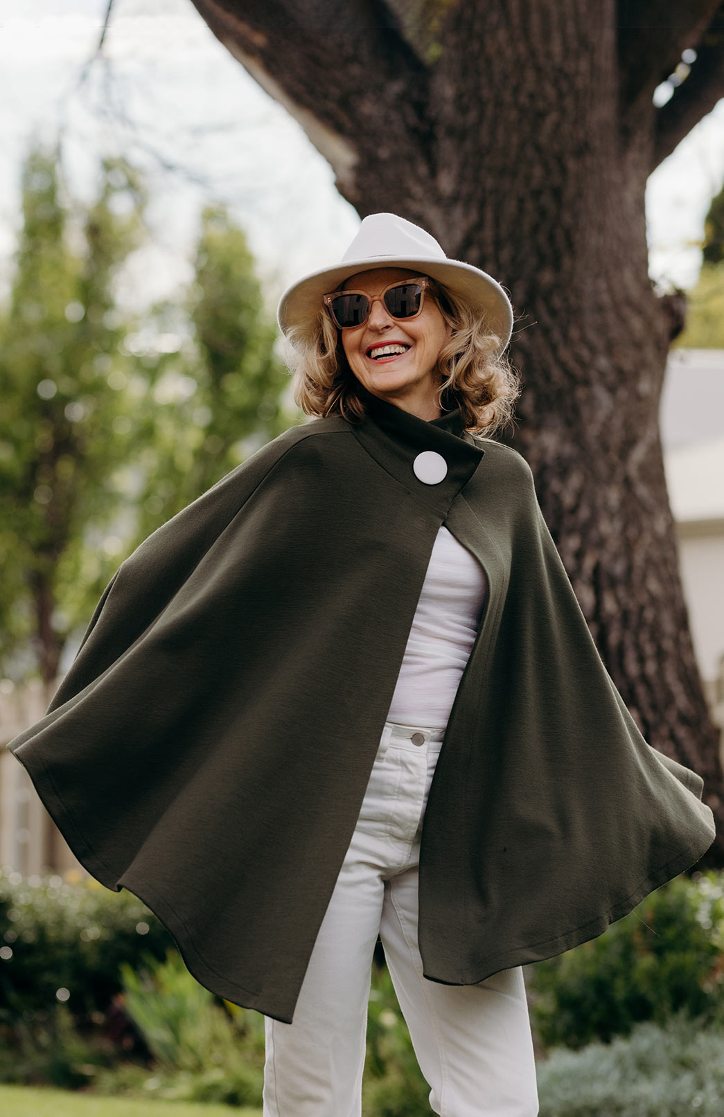 The fashion Poppy Cape Coat