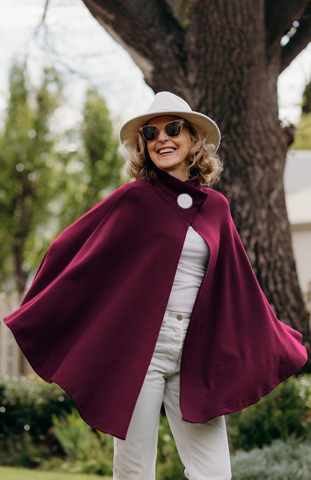 The fashion Poppy Cape Coat