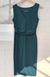 Deep Sea Green Women&#39;s Merino Wool Fitted V-Neck Sleeveless Dress
