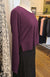 Aubergine Purple Women&#39;s Merino Wool Long Sleeved Boxy Short Cropped Top
