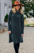 Magenta Women&#39;s Merino Wool Straight Dress with Long Sleeves
