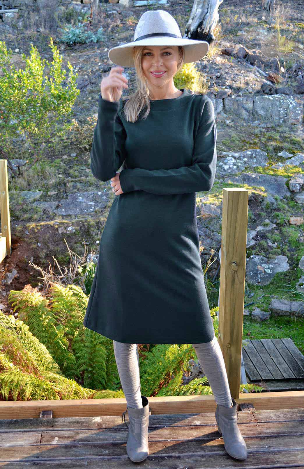 Women's Merino Wool Straight Dress