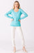 Turquoise Women&#39;s Merino Wool Long Sleeve Fashion &amp;amp; Layering Top
