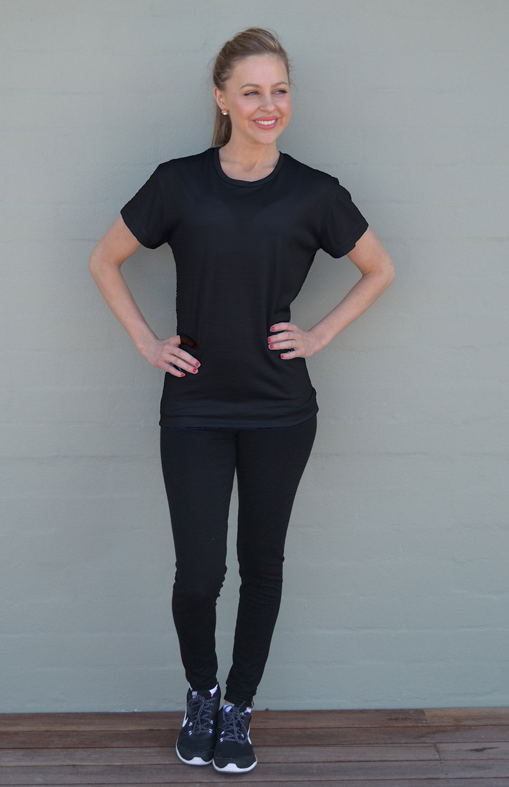 Black Unisex Merino Wool T-Shirt
