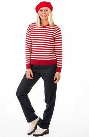 Red & Ivory Stripe