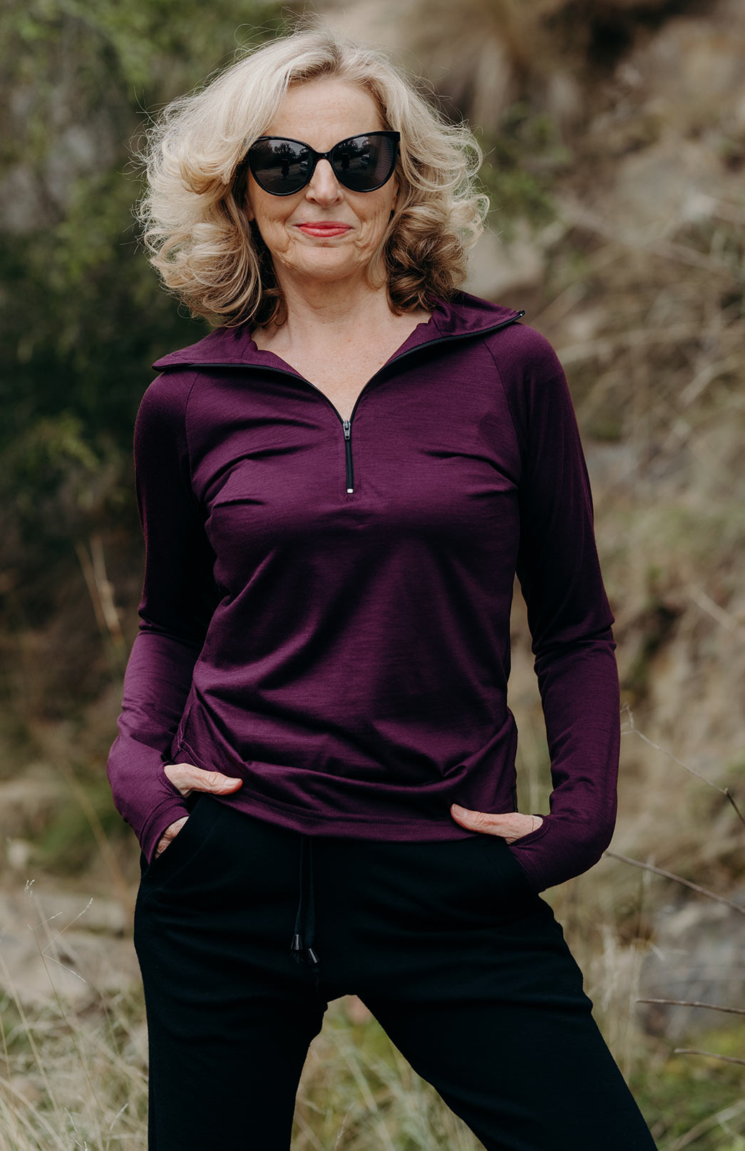 Zip Neck Top 170g (size 6-10) Unisex Merino Wool Zip Neck Top
