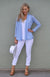 Pale Blue Women&#39;s Merino Wool Mini Drape Cardigan
