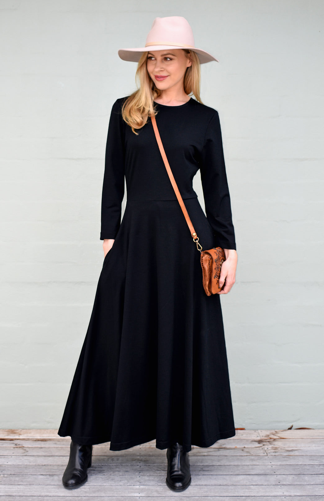 Florence Merino Wool Long Sleeve Dress | Smitten Merino