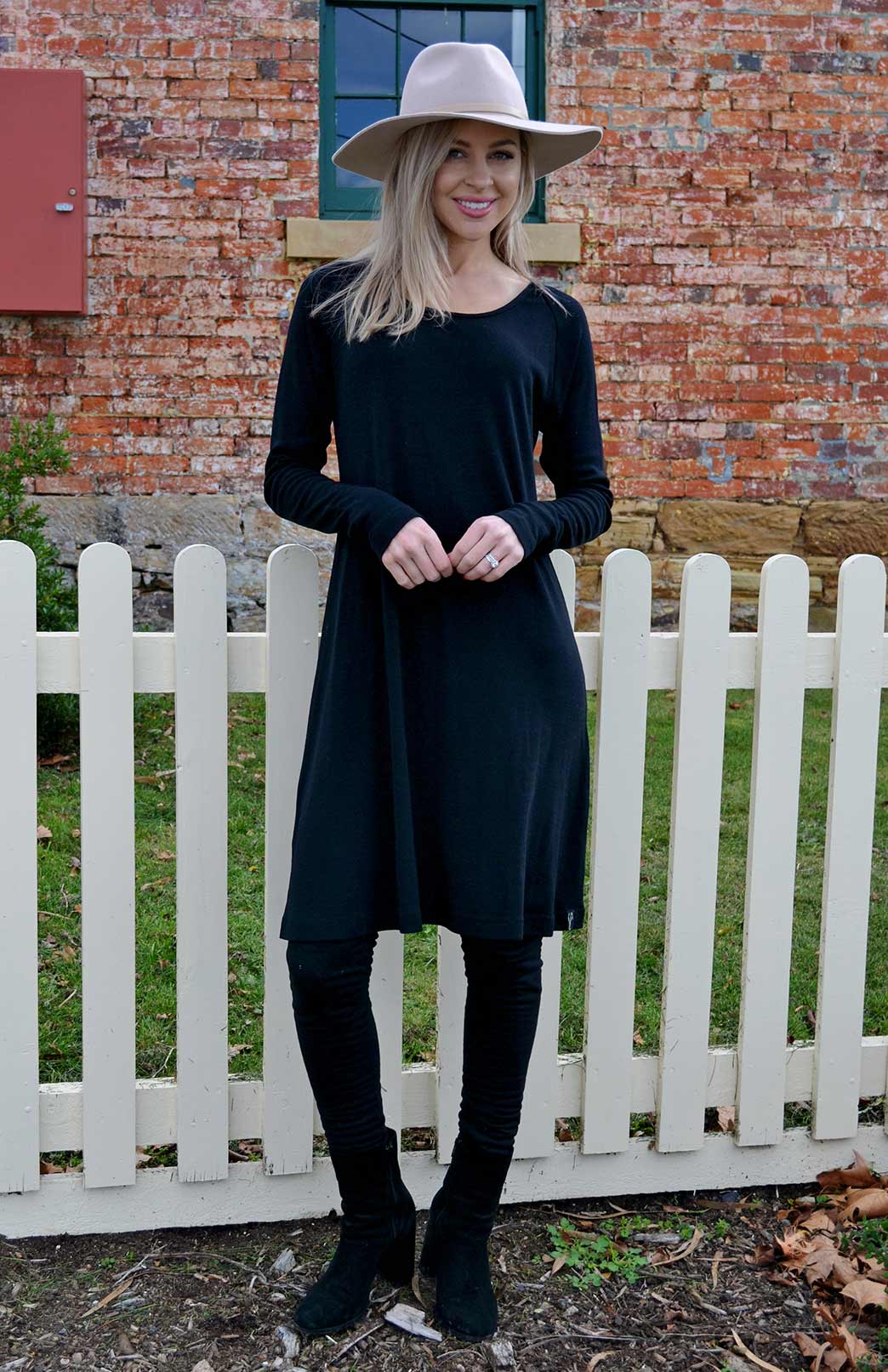 Merino wool swing dress hotsell