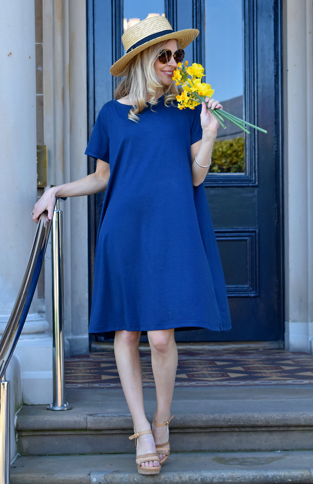 Light blue wool dress best sale