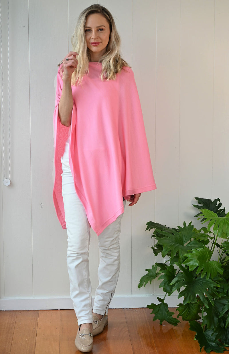 Women's Merino Wool Plain Poncho | Smitten Merino