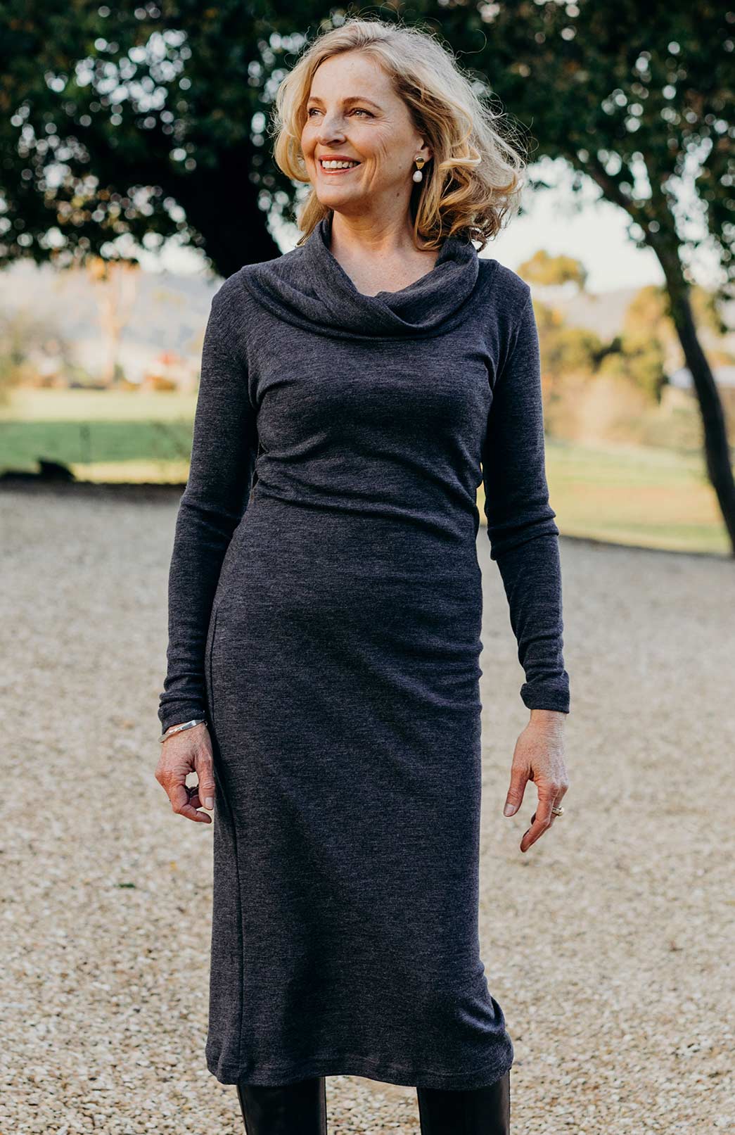 レディースBritish wool velvet colette dress