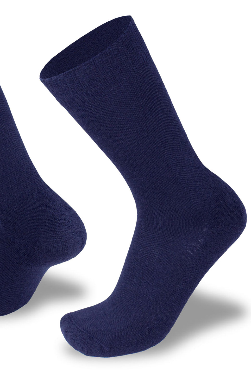 Loose Fit Stays Up Marled Merino Wool Socks Navy / Small