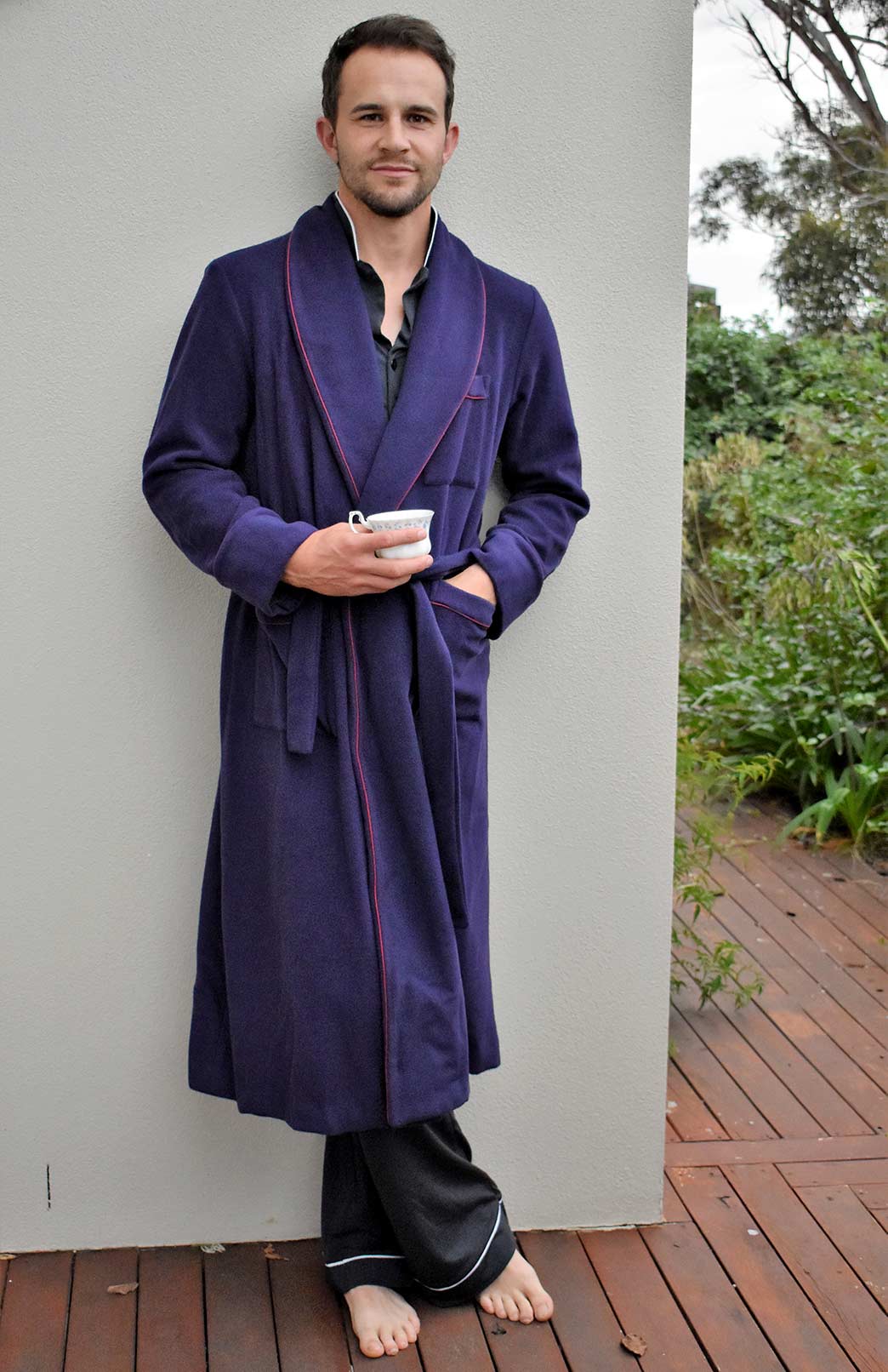 Purple dressing gown best sale