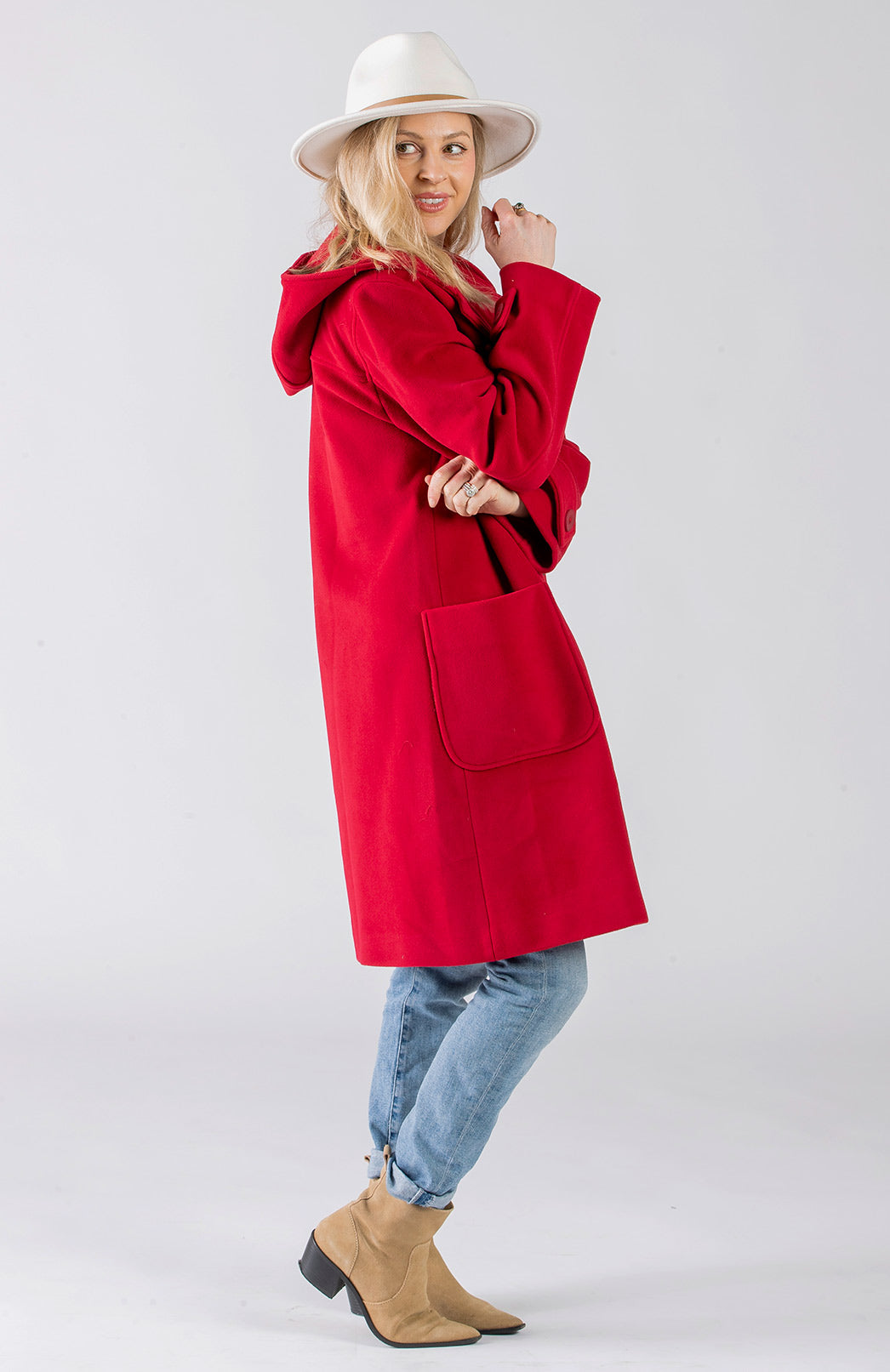 Red on sale cashmere coats