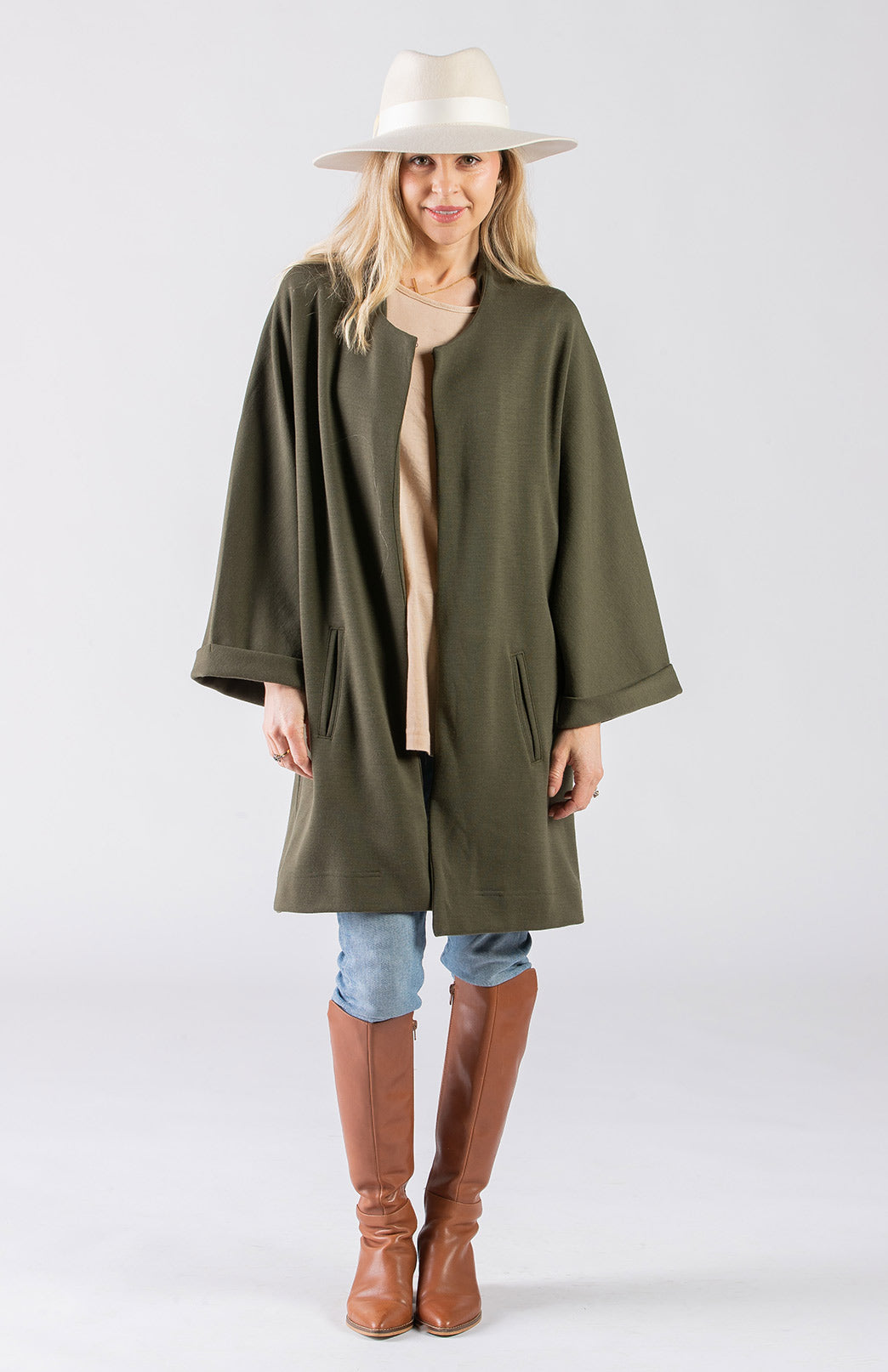 Green wool coat on sale womens