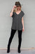 Black Pinstripe Carla Top
