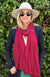 Magenta Women&#39;s Merino Wool Luxury Scarf
