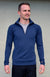 Indigo Blue Unisex Merino Wool Zip Neck Top
