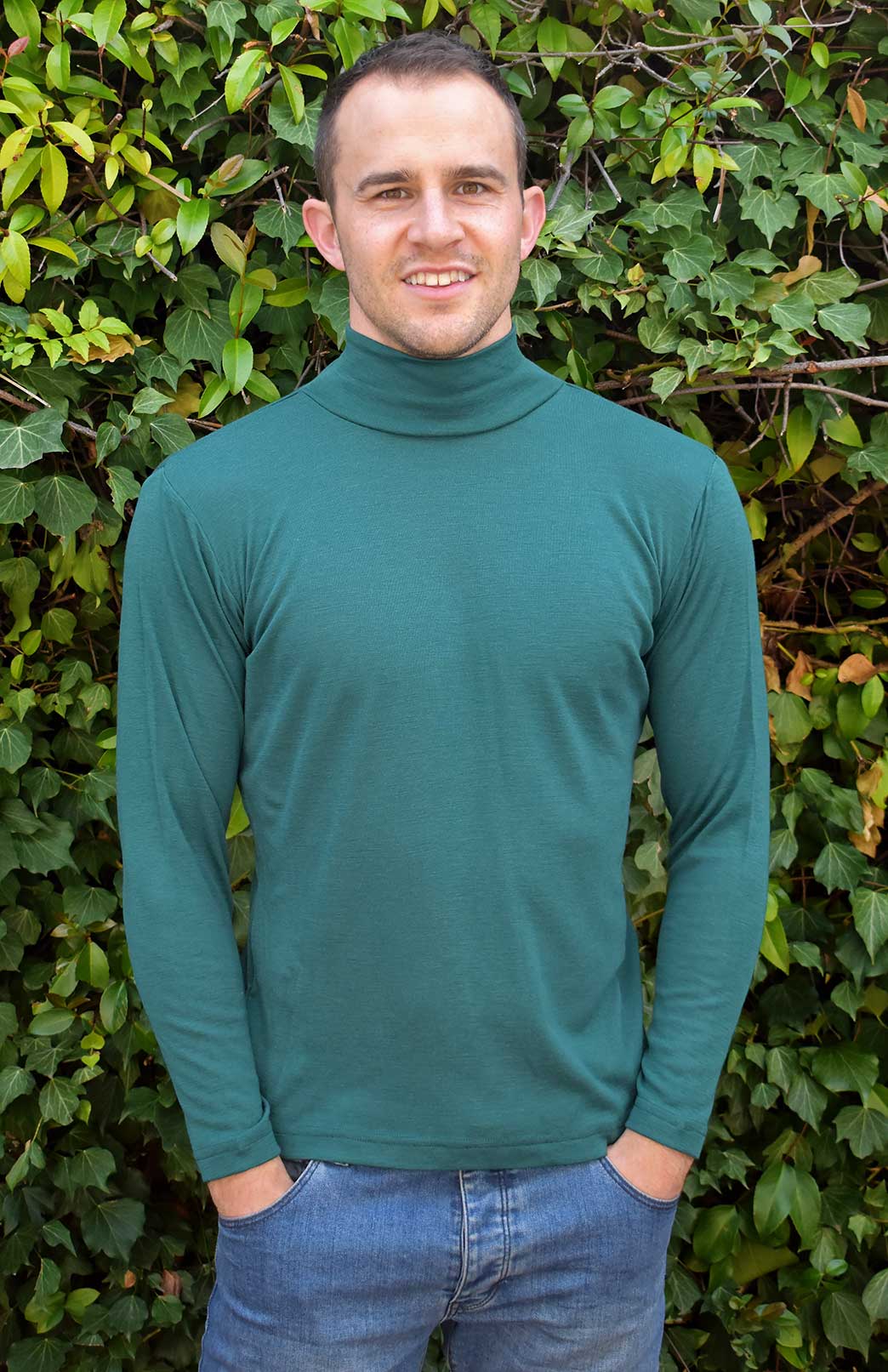 Green hot sale turtleneck men